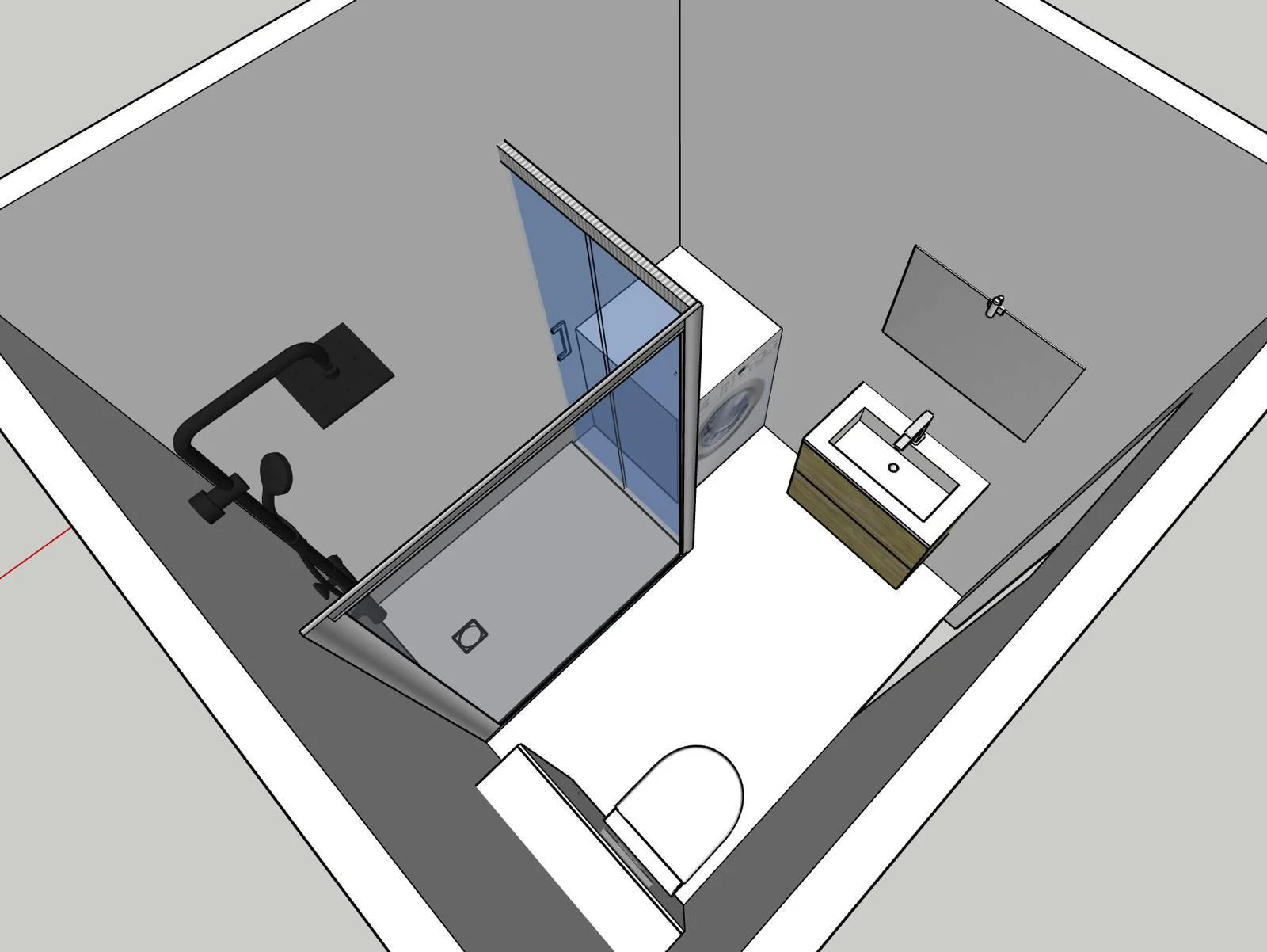 Plan d'architecte de la salle de bain Vannes intra-muros